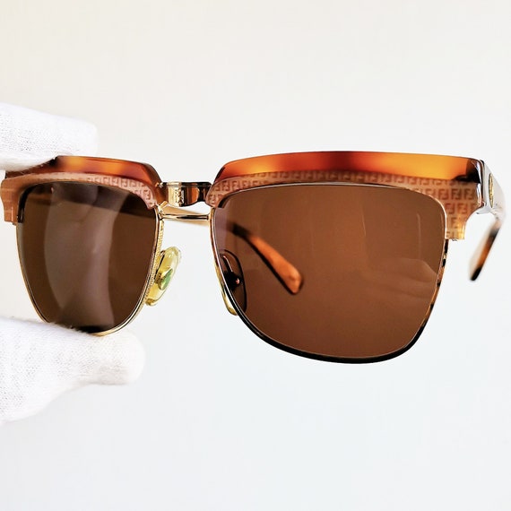 FENDI vintage sunglasses wayfarer square monogram… - image 3