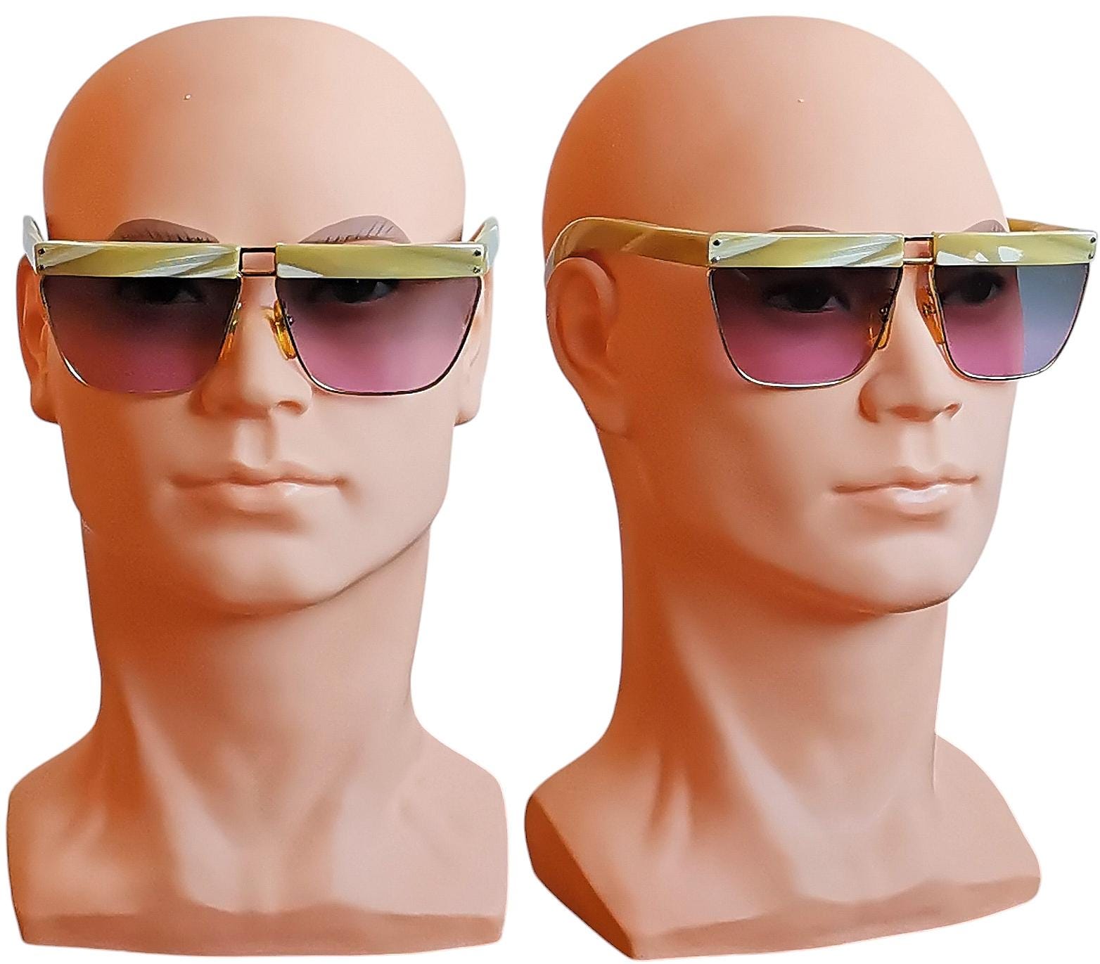 VERSACE Vintage Sunglasses White Bone Gianni Perspectives 