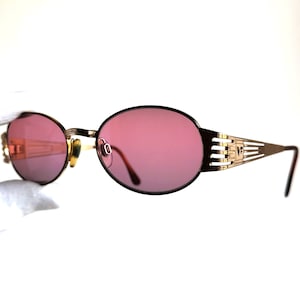 Gafas de sol ovaladas vintage VOGUE, doradas, marrones, estilo steampunk, góticas, 3180-S, montura poco común, Migos, Tupac, Bad Bunny, Rihanna, Kylie Jenner, nuevas lentes rosas, años 90, Y2K