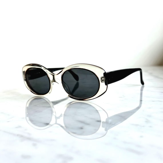 ALAIN MIKLI vintage sunglasses oval black clear 7163 … - Gem