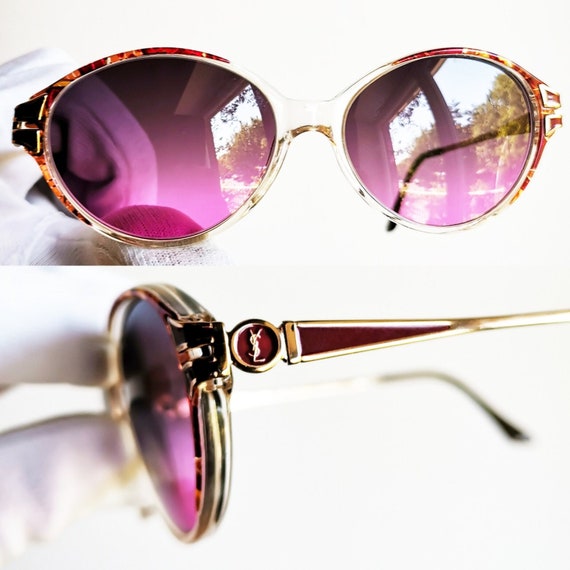 YVES SAINT LAURENT vintage Sunglasses rare clear … - image 1