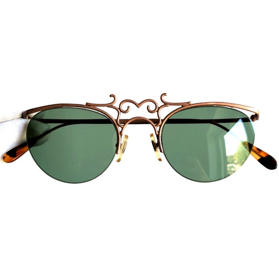 ROMEO GIGLI Vintage Sunglasses Pink Copper Burlesque Baroque  display picture 2