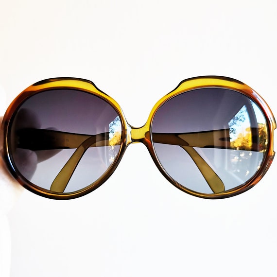 PERSOL RATTI vintage sunglasses rare round mask r… - image 1