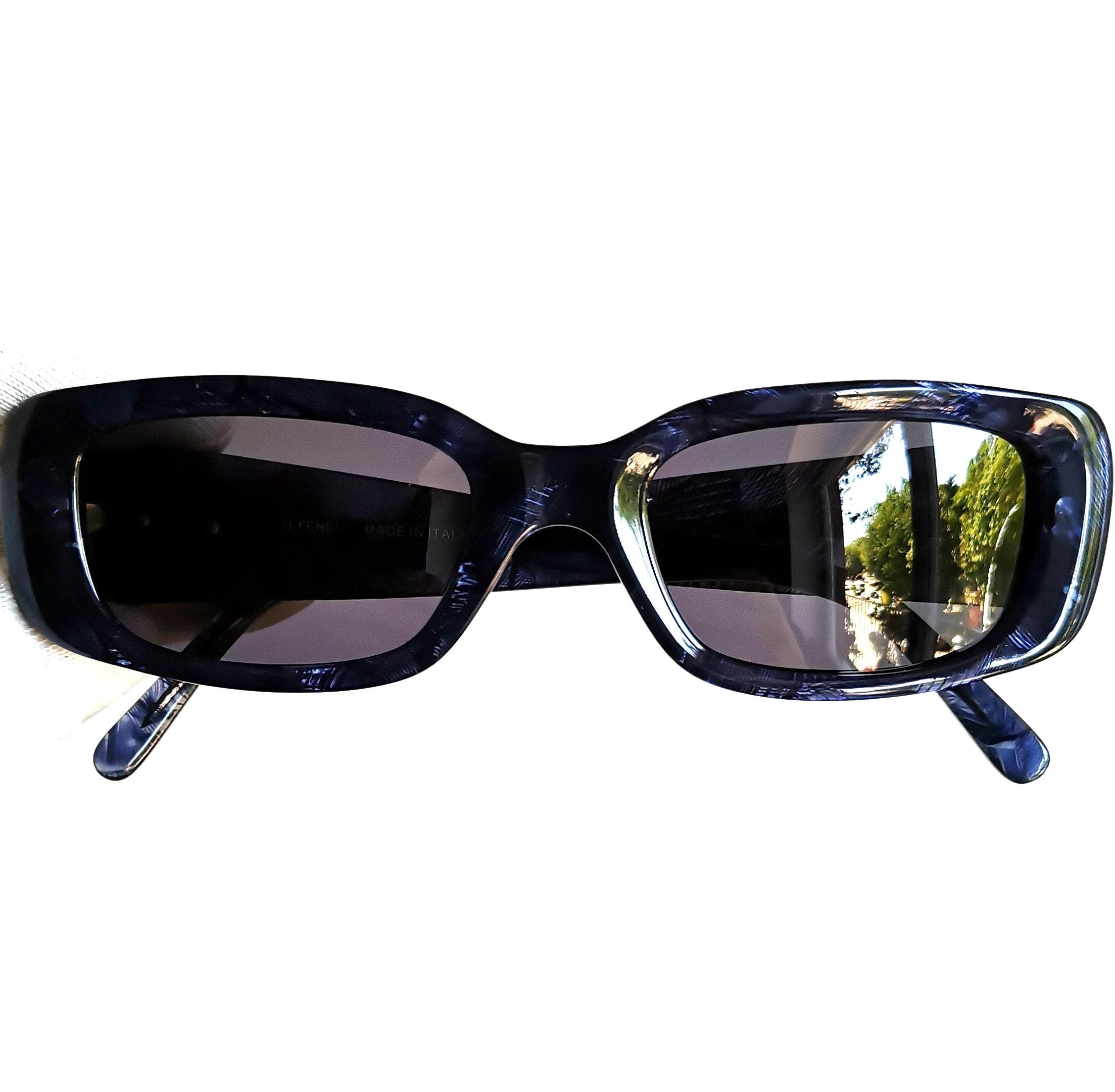Fendi Vintage Blue Model 7555 Sunglasses Le Specs | Work It! | Dark Tort & Graphite Lens Sunglasses  main image 4