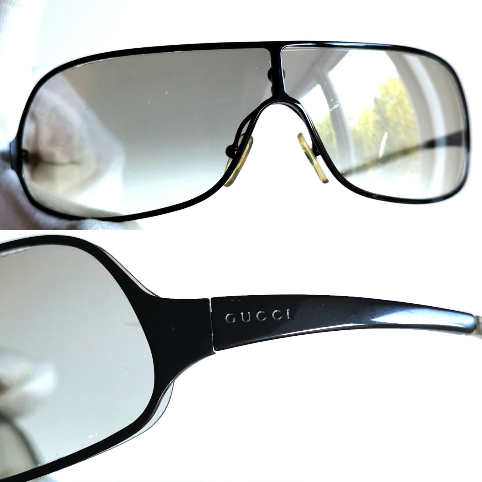 GUCCI Vintage Sunglasses Mask Silver Shield GG1661/S Wrap