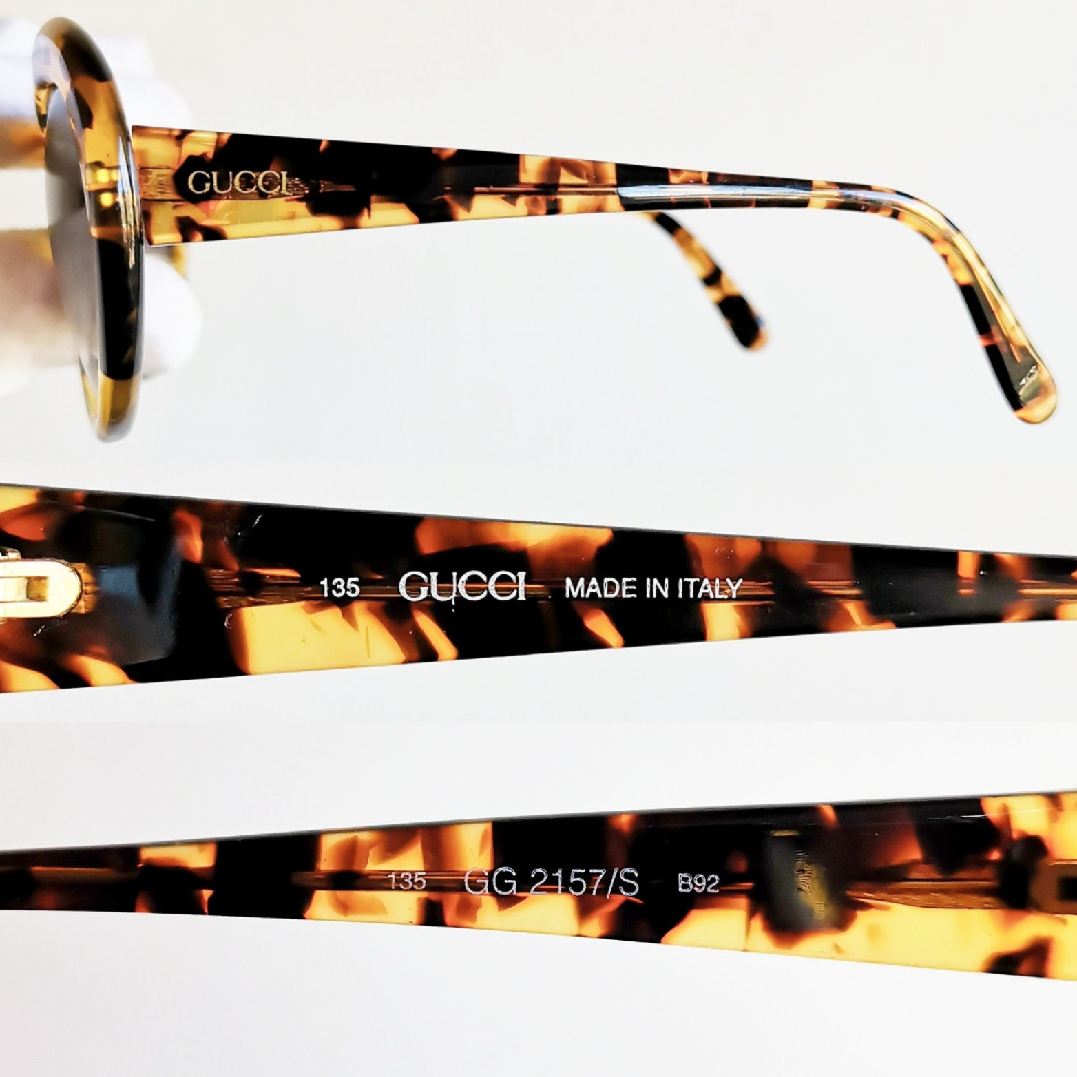 グッチ サングラス べっ甲柄 58□18-135 ブラウン GG2157 GUCCI - グッチ サングラス べっ甲柄 58□18-135 ブラウン GG2157の
