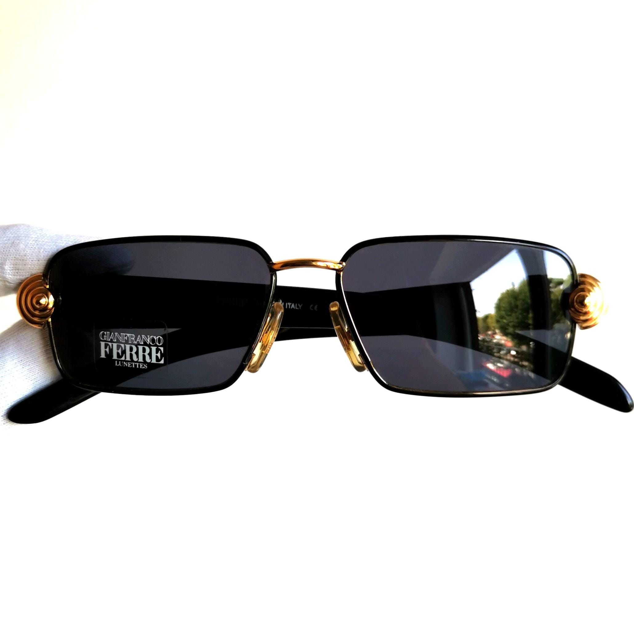 Vintage Authentic 90s Gianfranco Ferre Oval Sunglasses GFF 378/S 6SM Gianfranco Ferre GFF 317/S 033 Gold Oval Vintage Sunglasses  main image 4