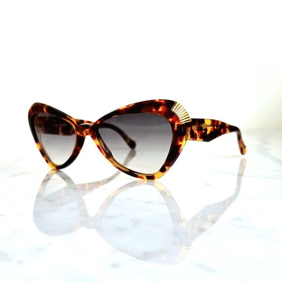 YVES SAINT LAURENT Vintage Sunglasses Ysl Tortoise Brown 