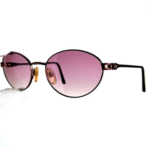 YVES SAINT LAURENT Vintage Sunglasses Pink Purple Oval Ysl  display picture 1