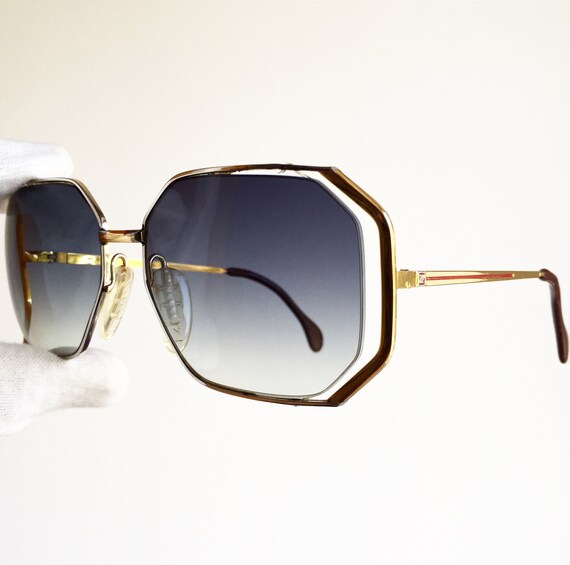 CARL ZEISS lunettes de soleil vintage masque carré rare 22 CARAT plaqué Kt jante kt sans jatogone argent hexagone 6836 cadre nouvelles lentilles CARL ZEISS lunettes de soleil vintage masque carré rare 22 CARAT plaqué Kt jante kt sans jatogone argent hexagone 6836 cadre nouvelles lentilles