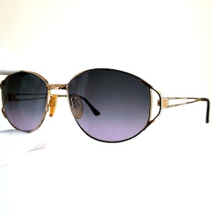 YVES SAINT LAURENT vintage Sunglasses gold black purple aviator Ysl 4072 Migos designer Rihanna Lady Gaga Kylie Jenner Bella Hadid frame 90s