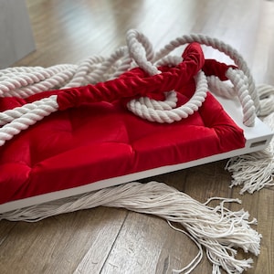 Extra Large Adults Kids Indoor Outdoor solid wooden swing coca cola red  Free Shipping Customized your own Outdoor fabric Luxury Swing