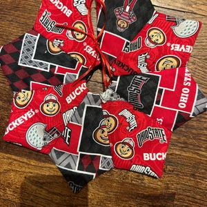 Quilted Ohio State Buckeyes Christmas Tree Skirt
