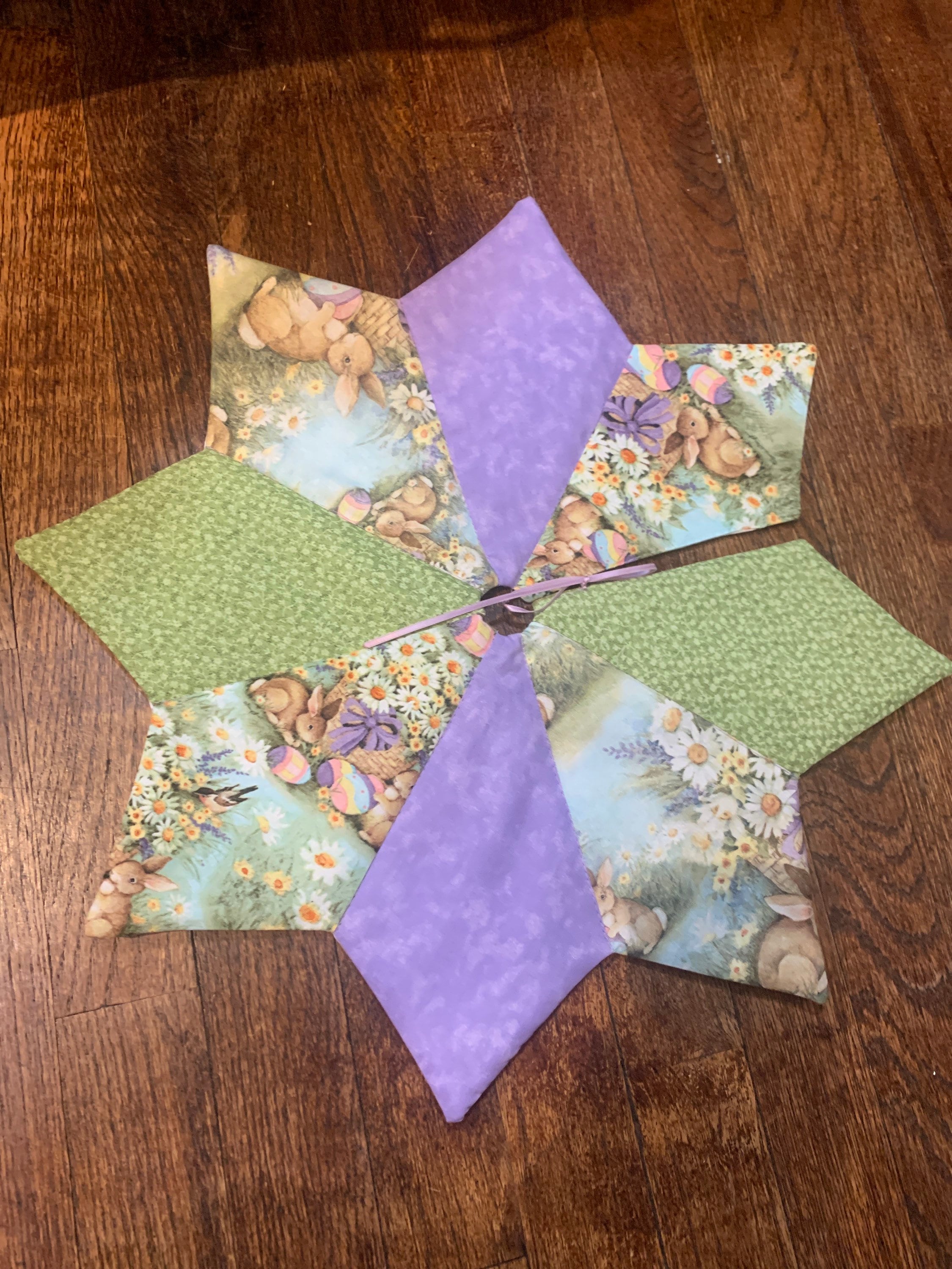 Easter Tree Skirt Table Top Tree Skirt Easter Bunnies and Etsy