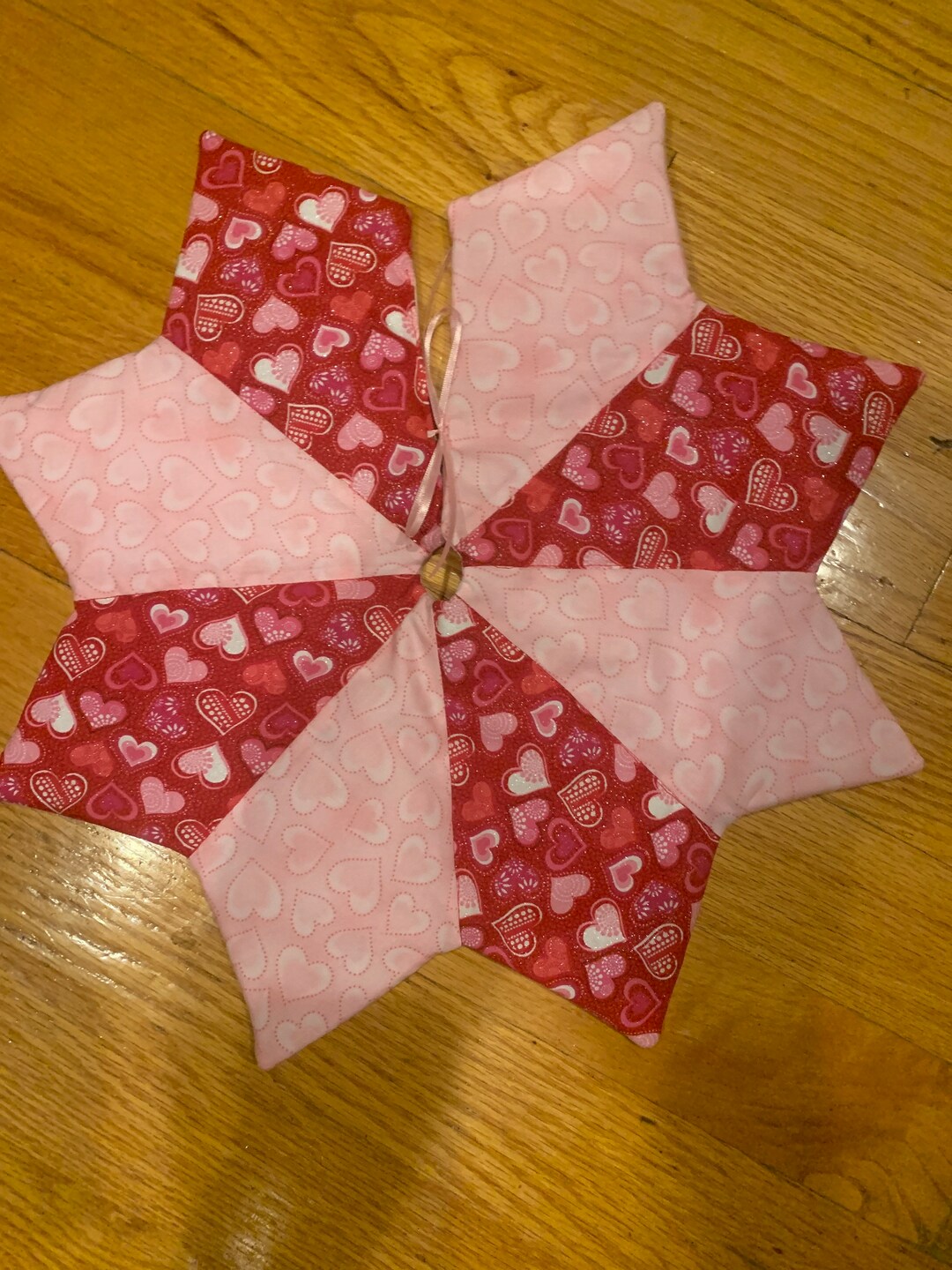 Valentines Day Tree Skirt, Table Top, Small, Red, Pink, Hearts, Etsy
