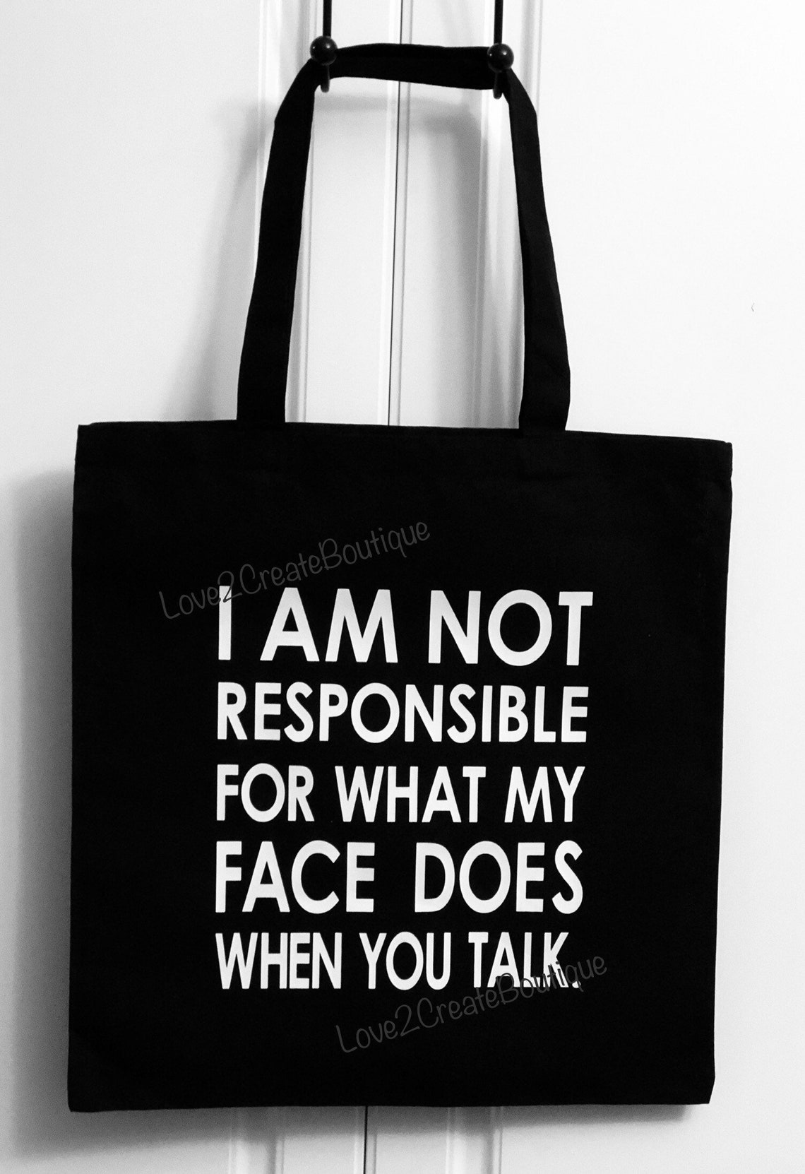 Funny Tote Bag Funny Quote Tote Sarcastic Black Tote Bag Etsy