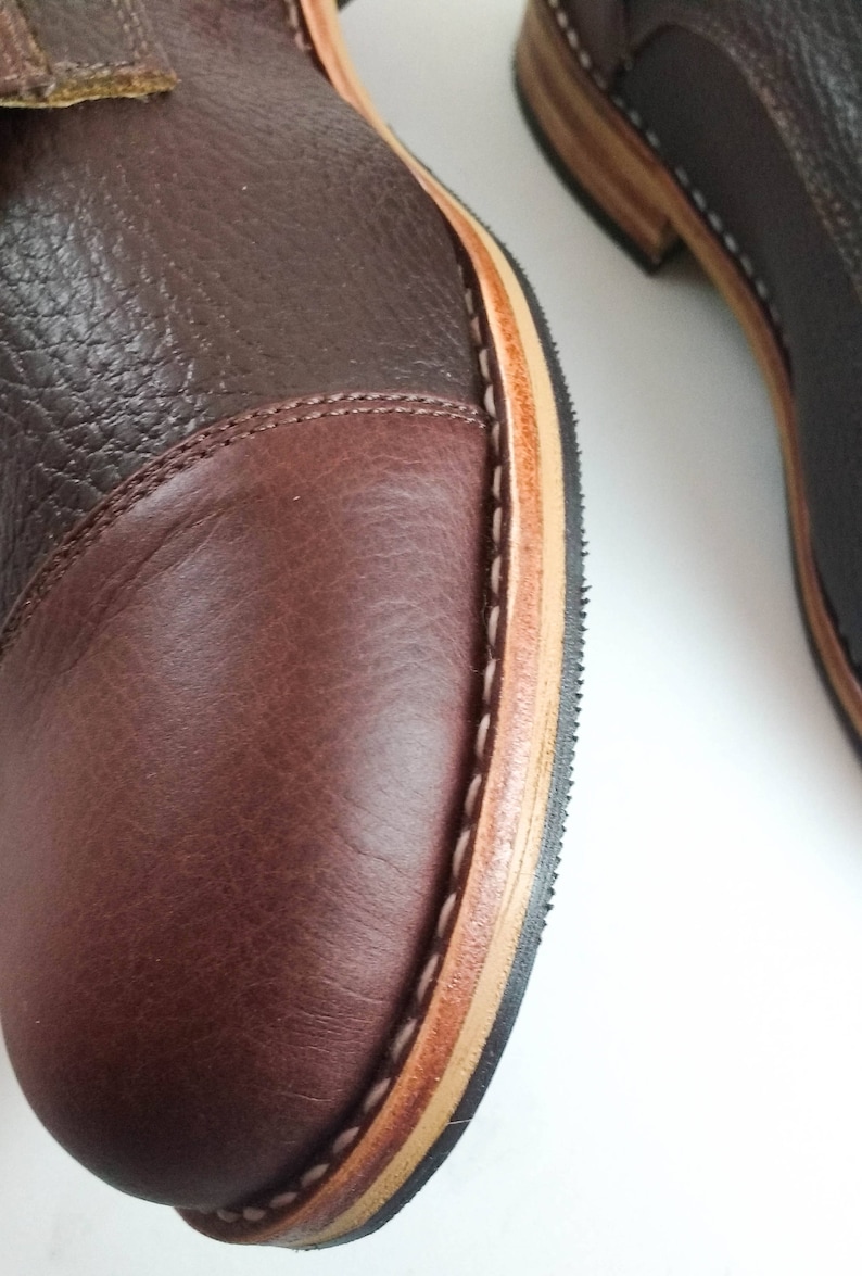 handmade leather boots leather boots custom made shoes Men/'s leather shoes men/'s shoes tied up leather boots round cap toe boots