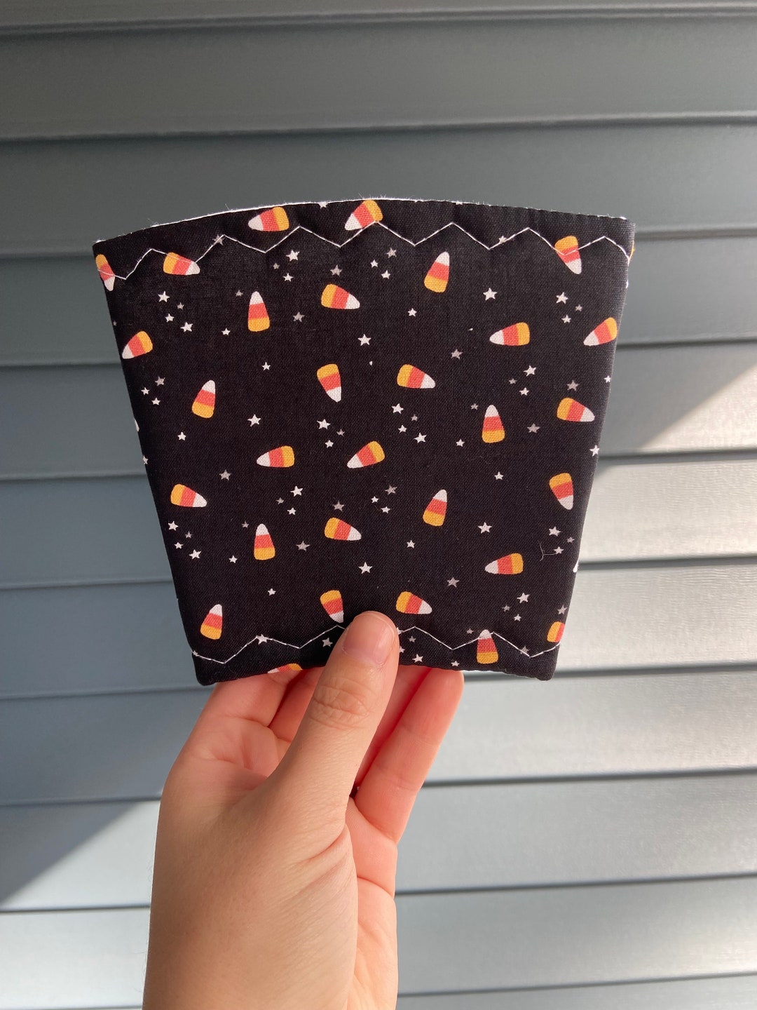 Small Candy Corn Coffee Cozy Iced Coffee Cozy Sleeve Etsy