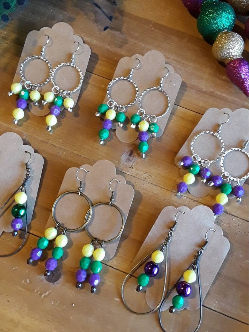 Mardi Gras Earrings Etsy