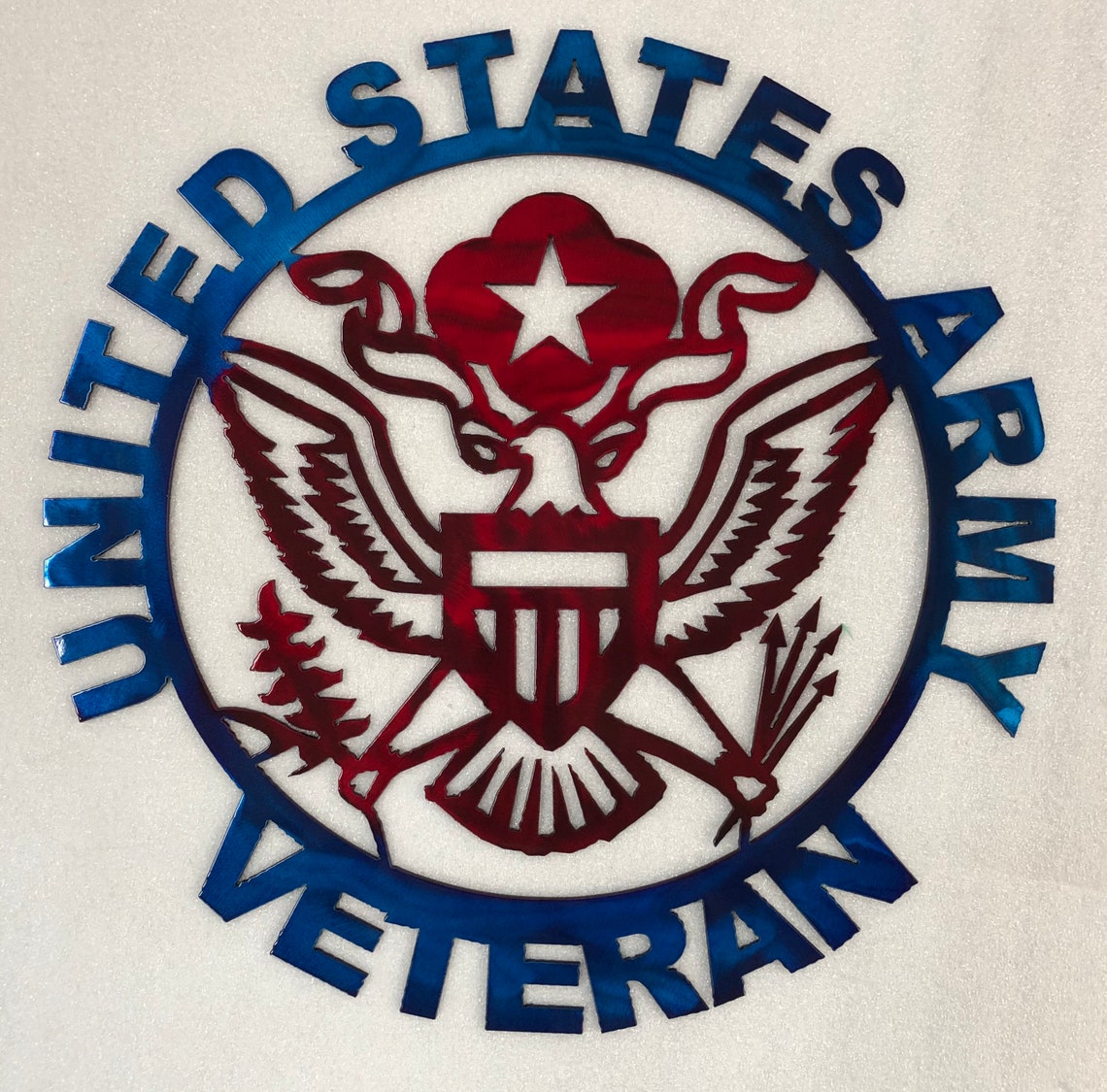 US Army Veteran Metal Wall Art Veteran Sign Wall Decor Etsy