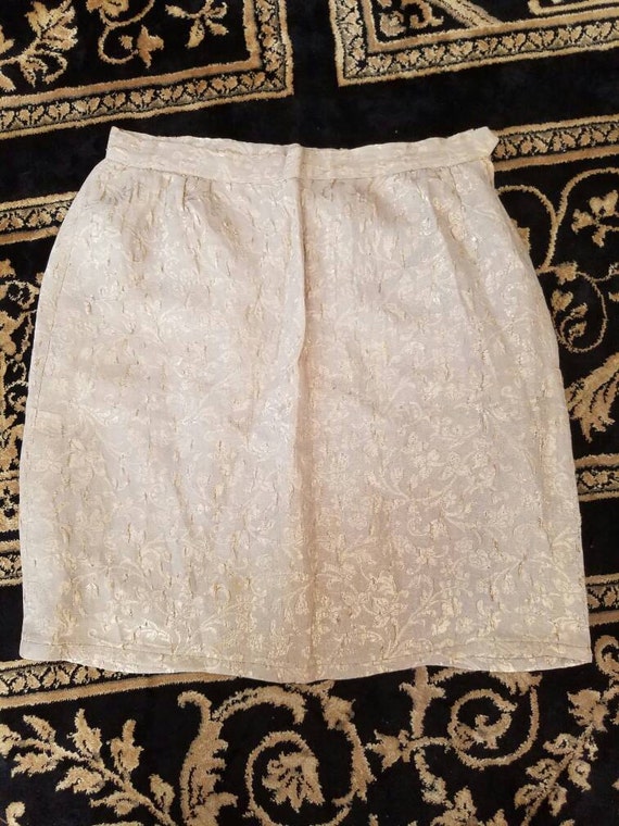 Vintage Brocade knee length skirts stunning | Etsy