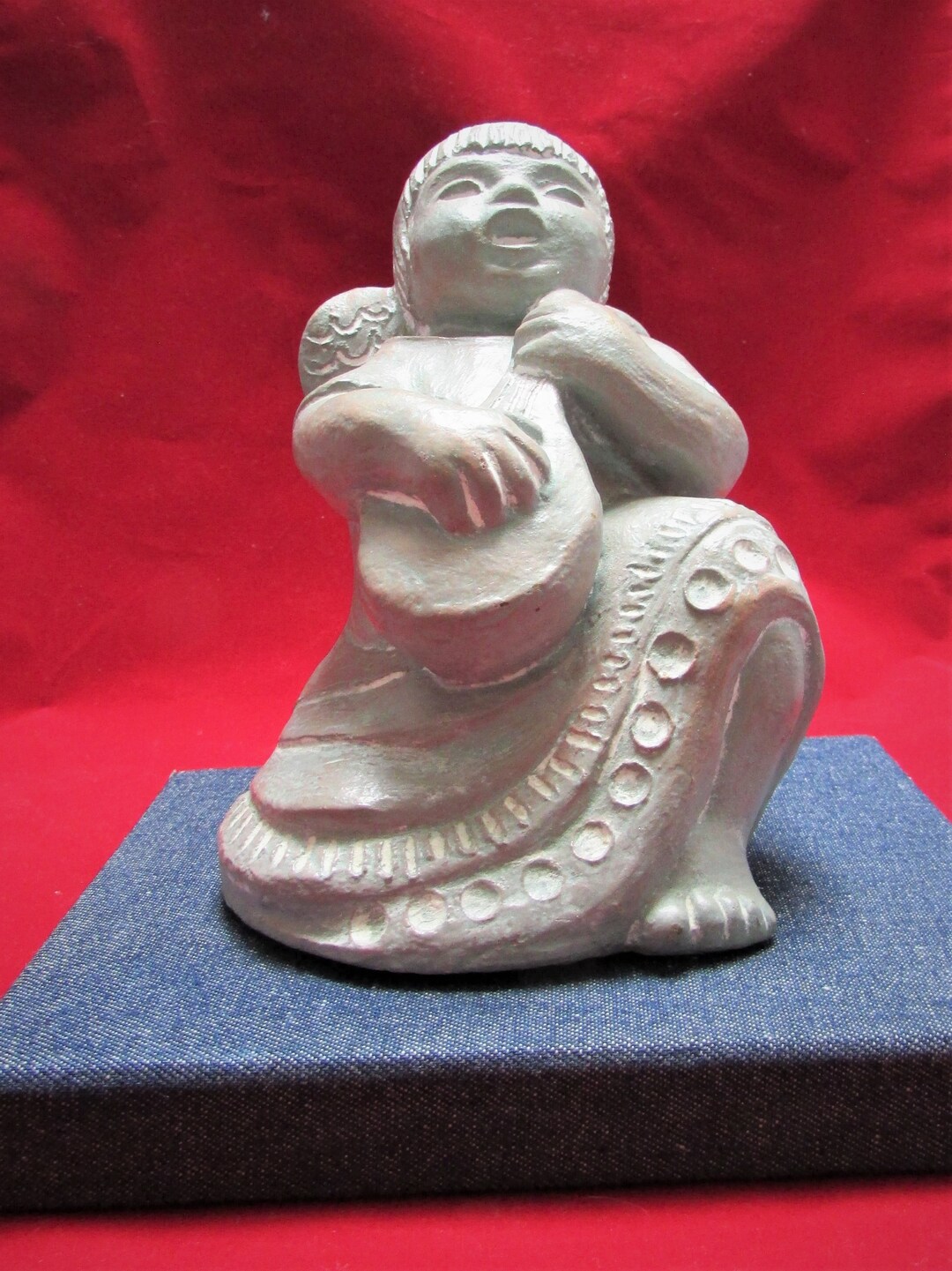 Isabel Bloom Signed Angel Cherub Statue Playing Mandolin. 1986 Etsy