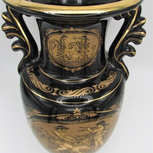 Vintage 24K Gold Designer Greek &quot;Adis&quot; Handmade Vase