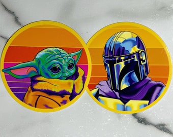 Grogu Mandalorian Sticker Set