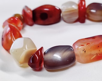 Handmade Agate Crystal Bracelet, Natural Gemstone Boho Charm