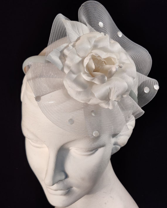 Bridal Fascinator, Ladies Floral Head Accessory, Handmade 