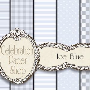 Blue Digital Paper, Printable Paper, Digital Download, Baby Boy Digital Paper for Paper Crafts, Digital Scrapbook Paper & Background Paper.