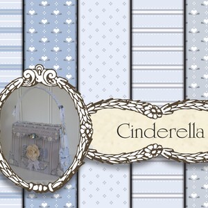 Blue Digital Paper, Shabby Chic Digital Paper, Paper Download for Princess Digital Paper, Paper Crafts, Digital Scrapbook & Background Paper