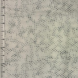 May include: White fabric featuring a repeating pattern of small, dark grey dots. A ruler with inch measurements is visible along the left edge of the fabric, showing measurements from 2.5 to 30.5 cm.