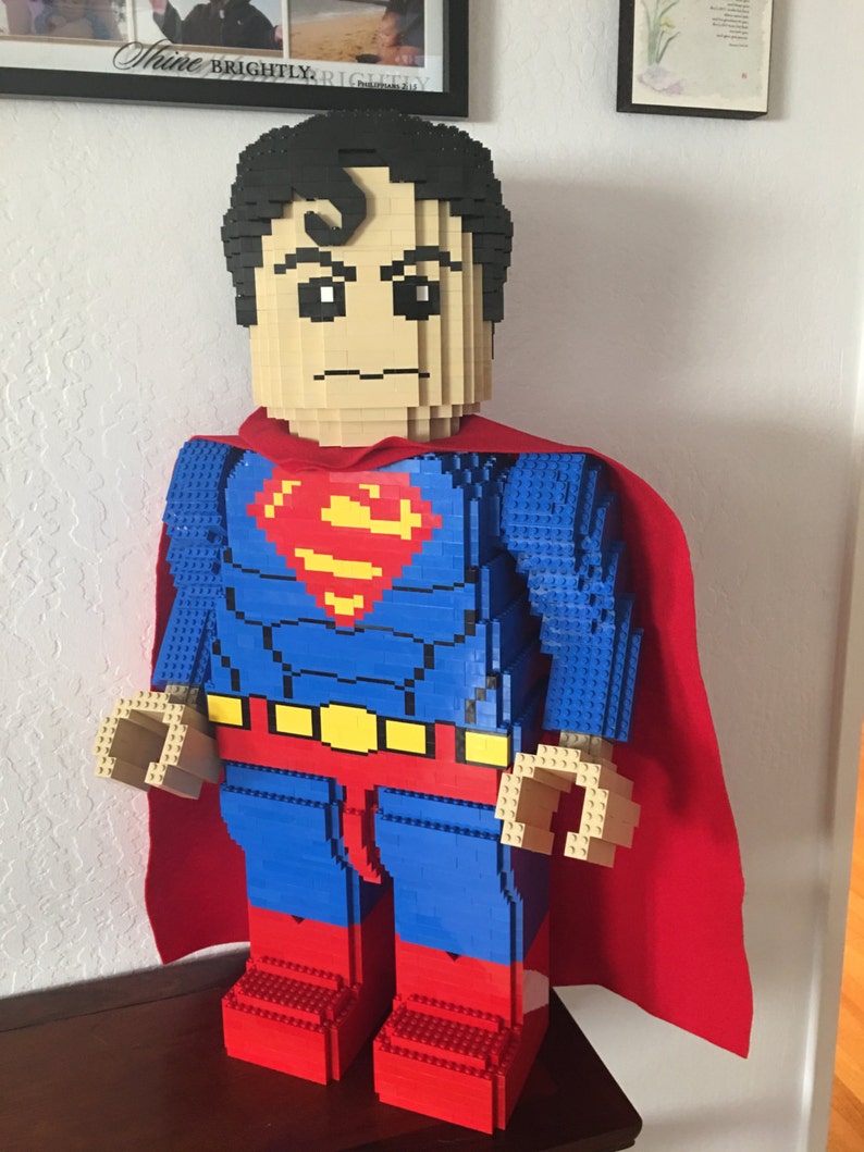 30inch Superman Lego Sculpture Etsy