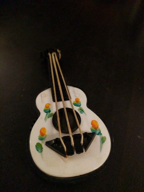 Vintage plastic guitar with strings two in one salt and pepper Etsy