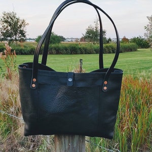 Large Leather Tote For Women Leather Tote Bag Leather Bag Leather Purse Leather Handbag Leather Laptop Bag - Black Leather