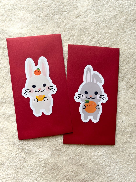 Year of the Rabbit Red Envelope Gold Lucky Money Money 