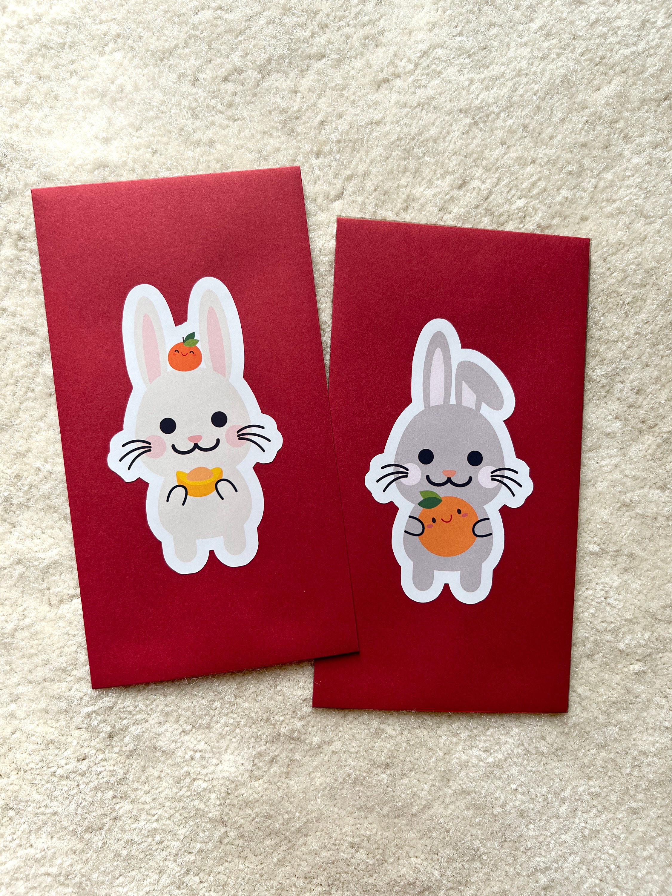 Operitacx 54 Pcs Year of The Tiger Rabbit Lucky Money Envelope Year of The Rabbit  Red