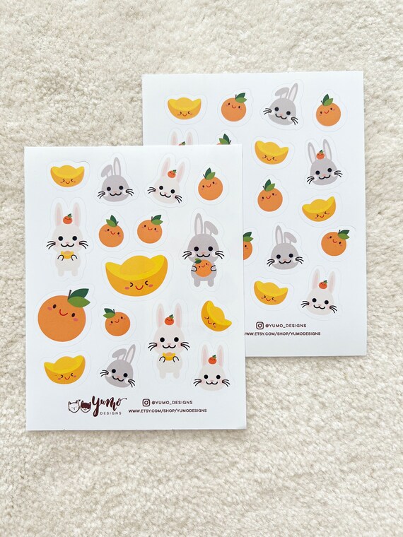 Lunar New Year of the Rabbit Sticker Sheet - Etsy