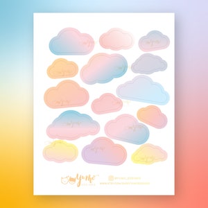 cotton candy clouds ombre rainbow