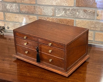 English Antique Oak Writing Desk, Slope, Box circa 1850