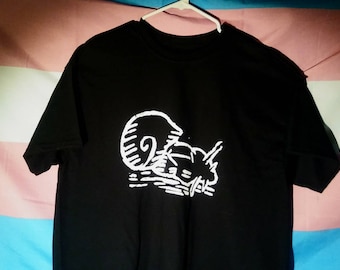 Distressed Snail Screen Printed T-shirt