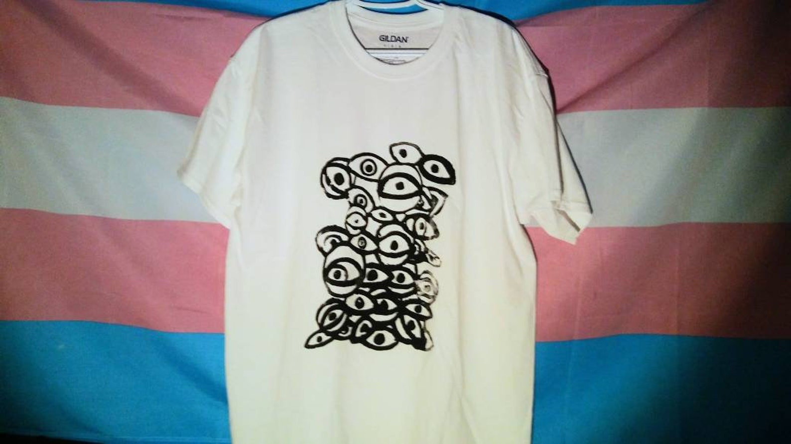 Distressed Eyeball Pattern Tshirt screen print diy Etsy