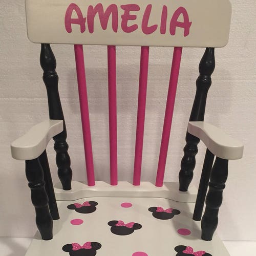 Minnie Mouse Rocking Chair Minnie Mouse Kids Bedroom - Etsy