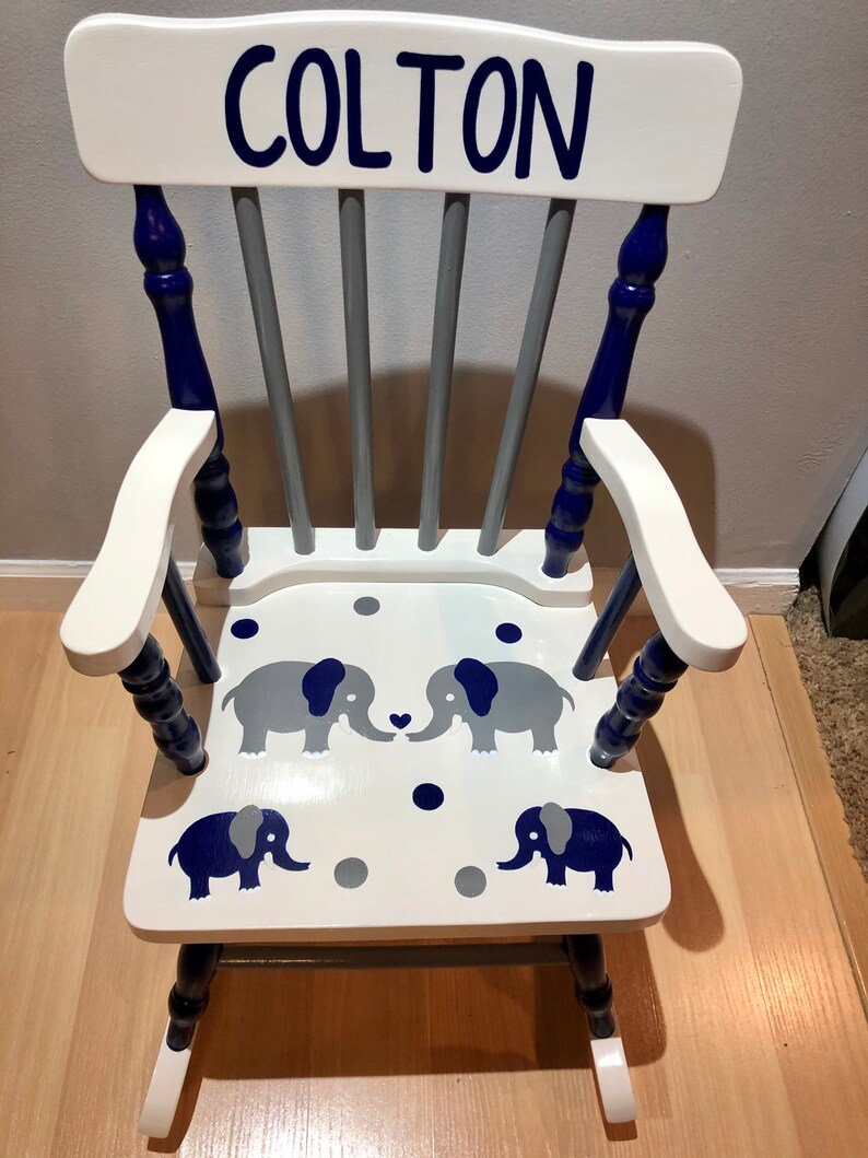Elephant Rocking Chair Baby Boy Nursery Baby Elephant | Etsy