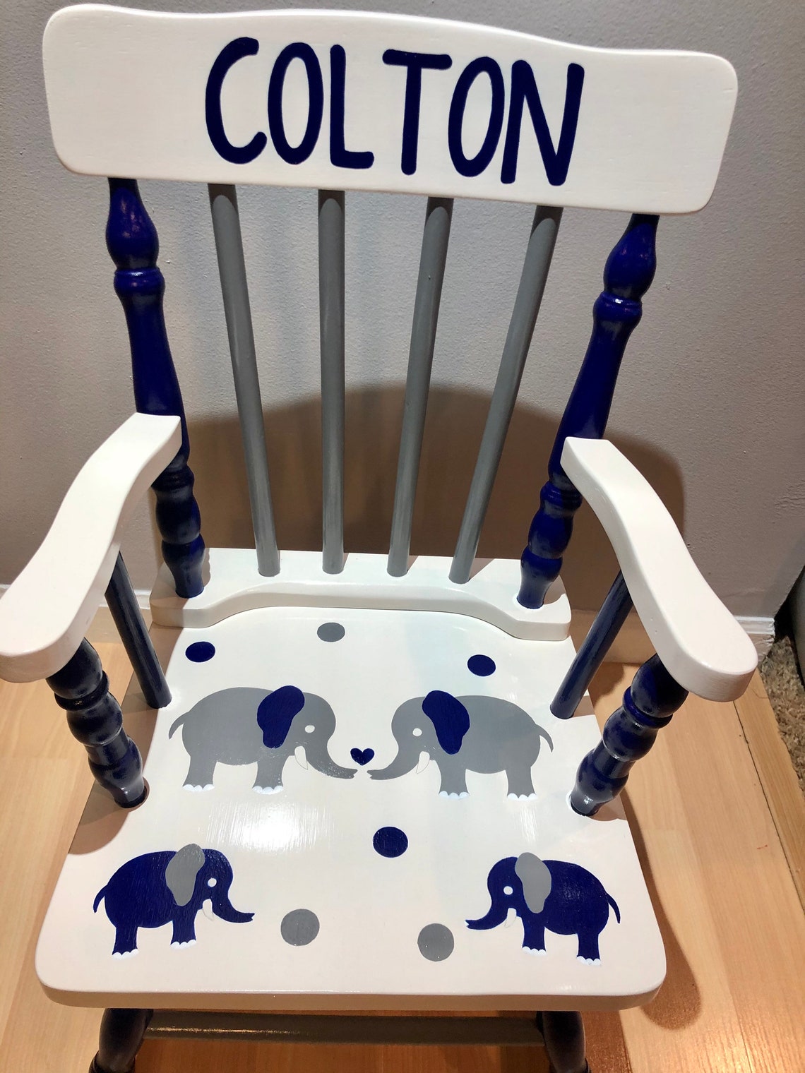 Elephant Rocking Chair Baby Boy Nursery Baby Elephant | Etsy