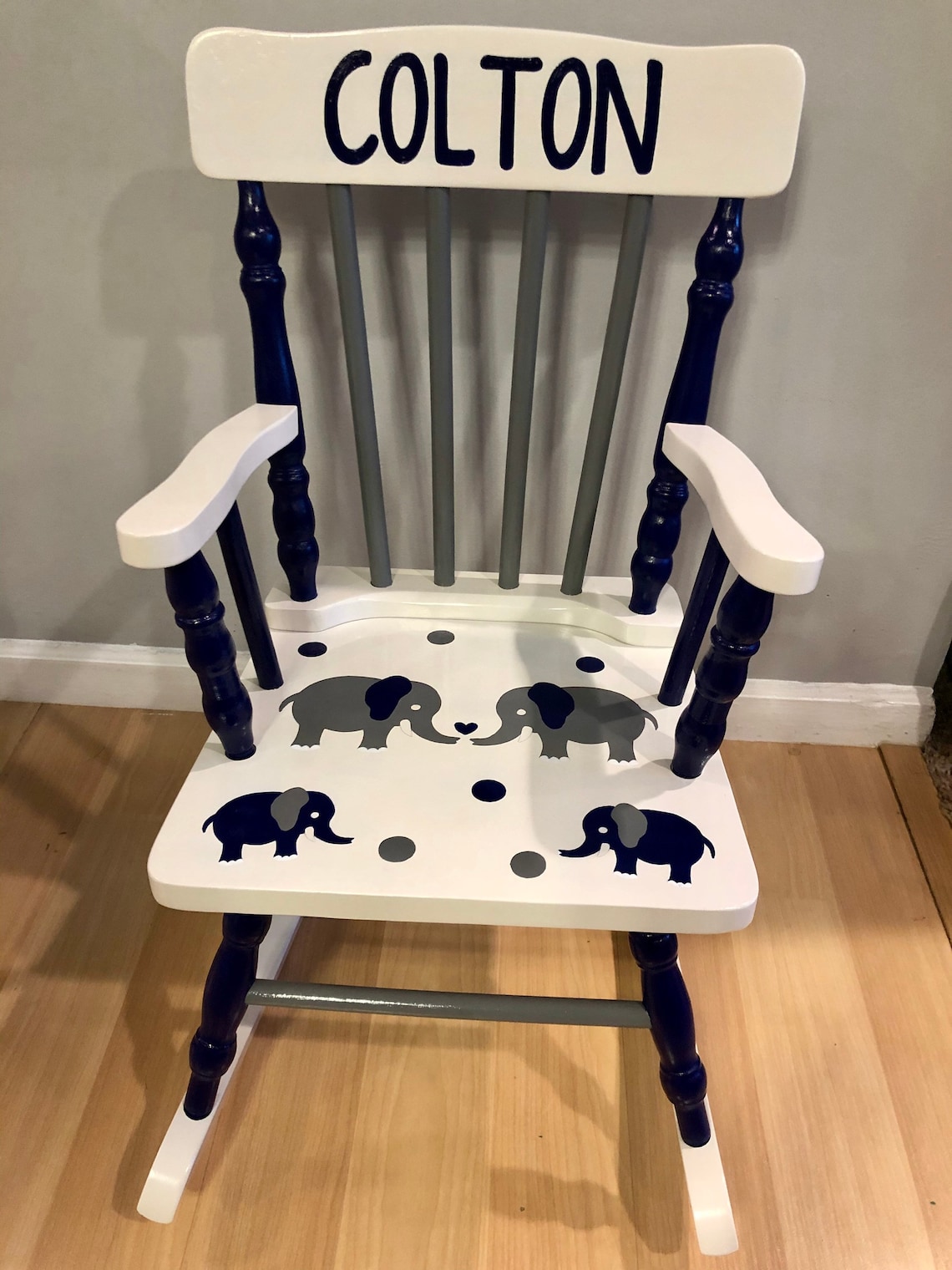 Elephant Rocking Chair Baby Boy Nursery Baby Elephant | Etsy