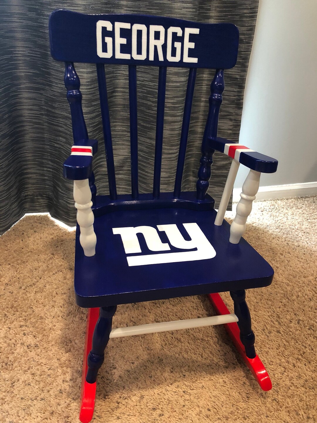 New York Giants Chair NFL Kids Chair New York Giants Furniture Giants Gift New York Giants Baby