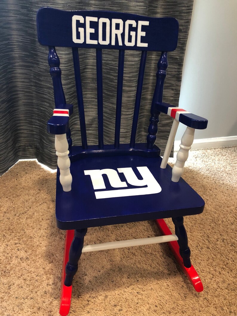 New York Giants Chair Nfl Kids Chair New York Giants Etsy
