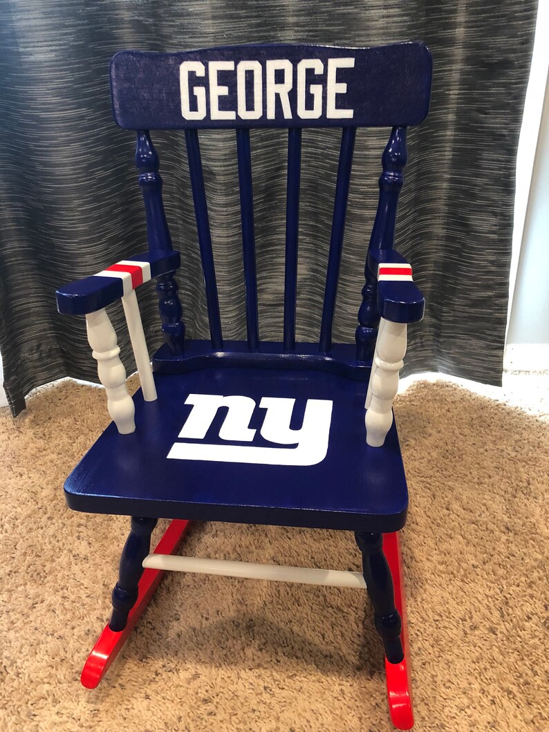 New York Giants Chair Nfl Kids Chair New York Giants Etsy